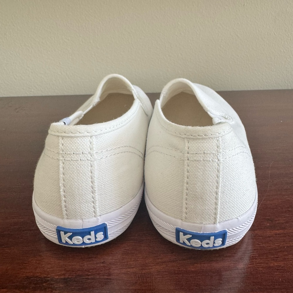 Keds Champion White Slip-On Canvas Sneakers